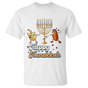 Funny Hanukkah T Shirt Dab Dreidel Menorah Challah Gift TS12 White Print Your Wear