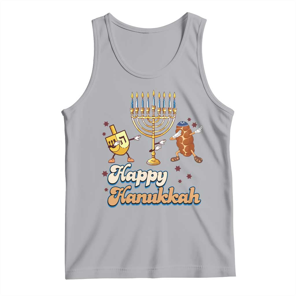 Funny Hanukkah Tank Top Dab Dreidel Menorah Challah Gift TS12 Athletic Heather Print Your Wear