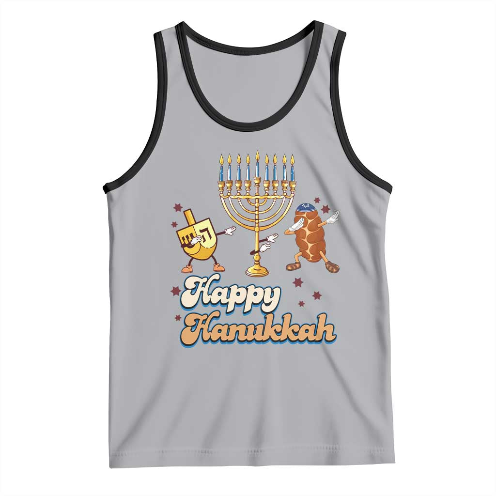 Funny Hanukkah Tank Top Dab Dreidel Menorah Challah Gift TS12 Athletic Heather Black Print Your Wear
