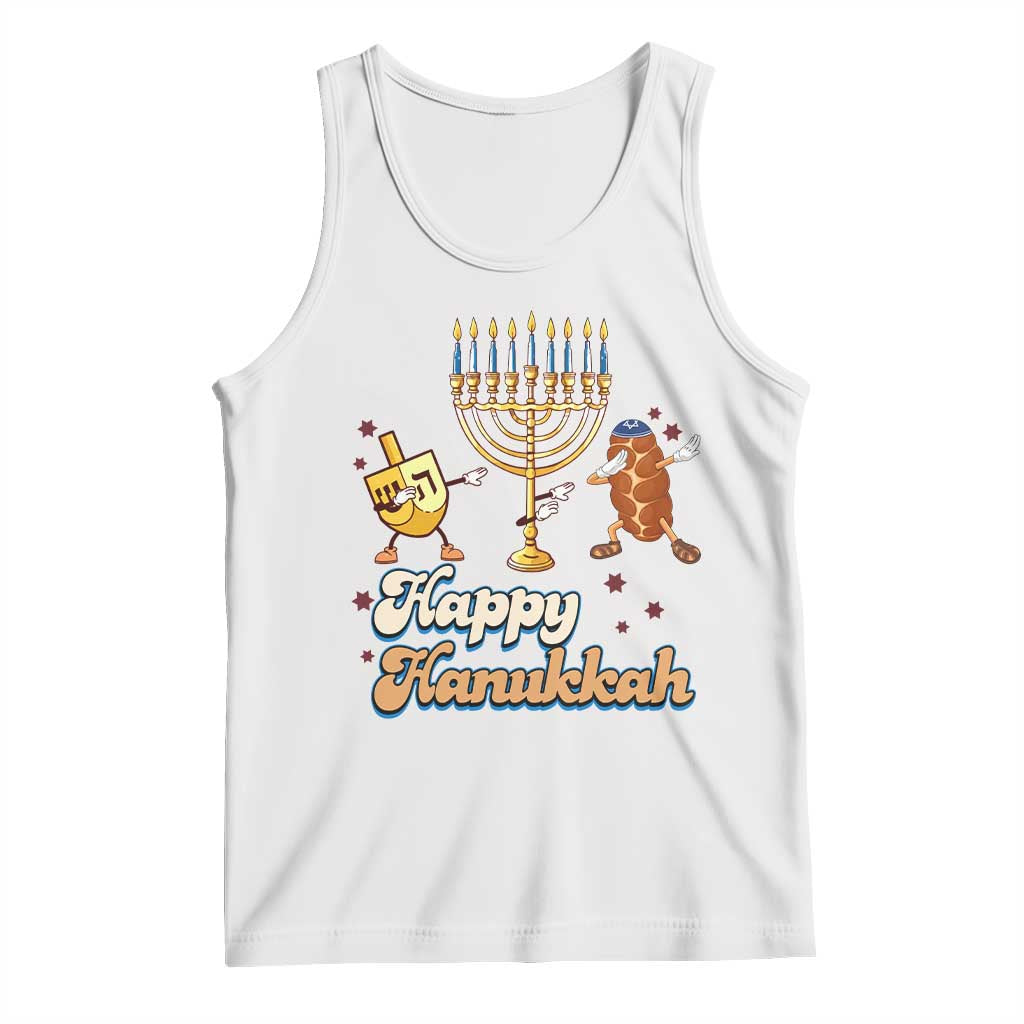 Funny Hanukkah Tank Top Dab Dreidel Menorah Challah Gift TS12 White Print Your Wear