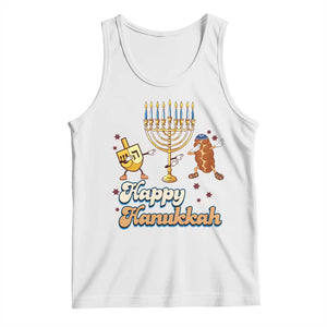 Funny Hanukkah Tank Top Dab Dreidel Menorah Challah Gift TS12 White Print Your Wear