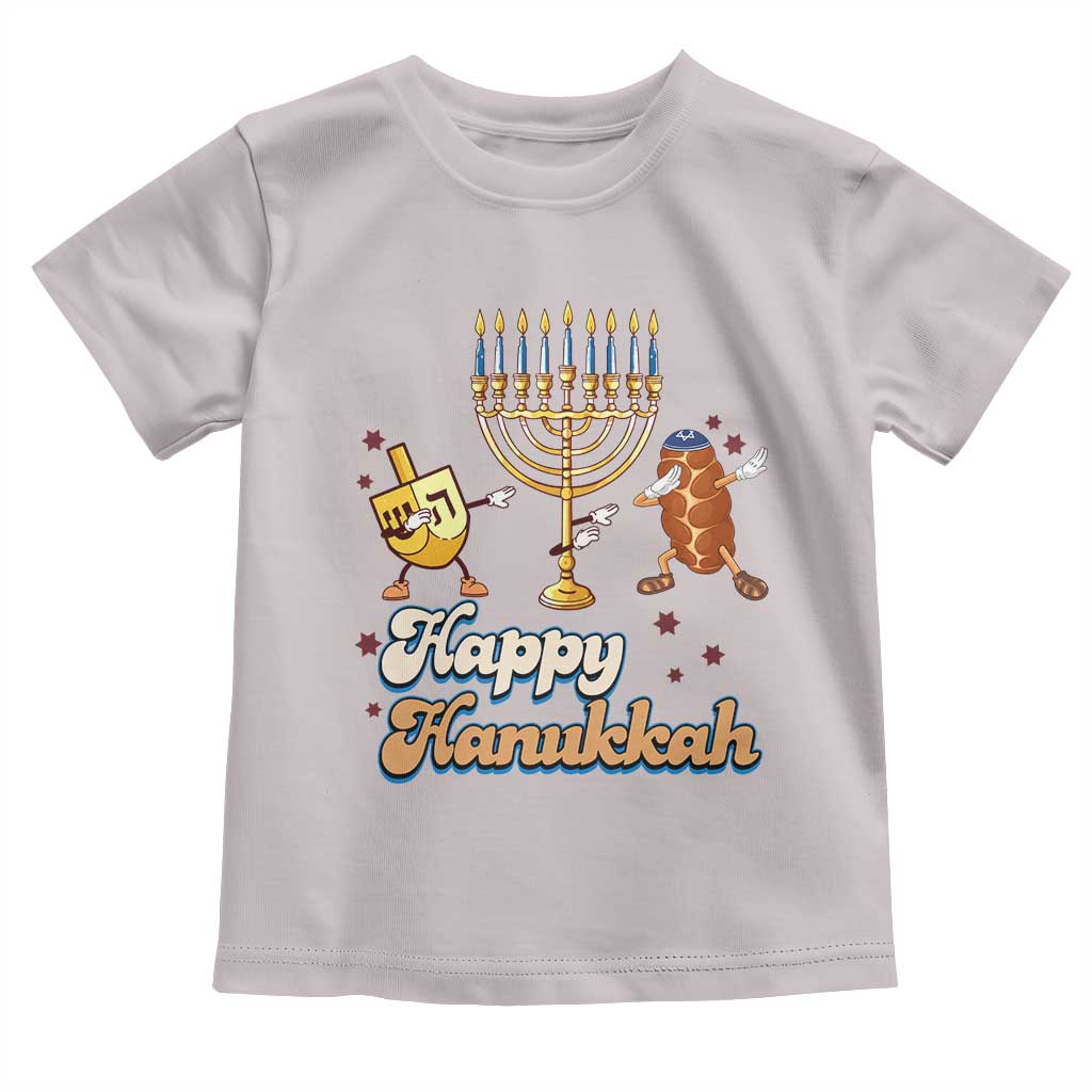 Funny Hanukkah Toddler T Shirt Dab Dreidel Menorah Challah Gift TS12 Ice Gray Print Your Wear