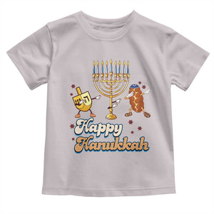Funny Hanukkah Toddler T Shirt Dab Dreidel Menorah Challah Gift TS12 Ice Gray Print Your Wear