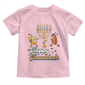 Funny Hanukkah Toddler T Shirt Dab Dreidel Menorah Challah Gift TS12 Light Pink Print Your Wear