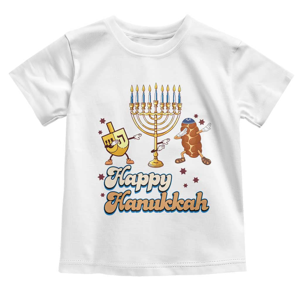 Funny Hanukkah Toddler T Shirt Dab Dreidel Menorah Challah Gift TS12 White Print Your Wear