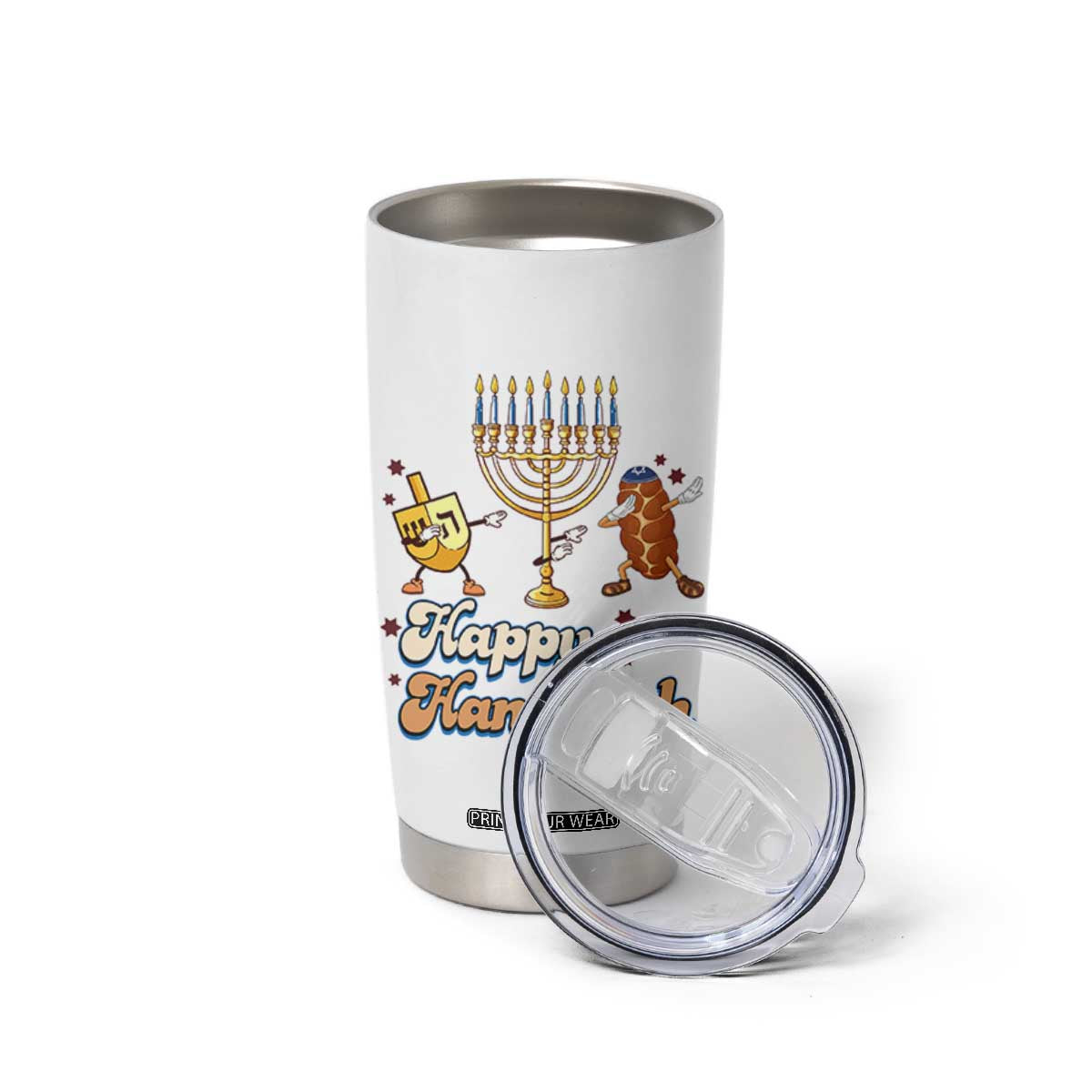 Funny Hanukkah Tumbler Cup Dab Dreidel Menorah Challah Gift TS12 Print Your Wear