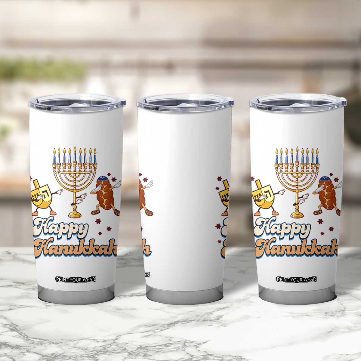 Funny Hanukkah Tumbler Cup Dab Dreidel Menorah Challah Gift TS12 Print Your Wear