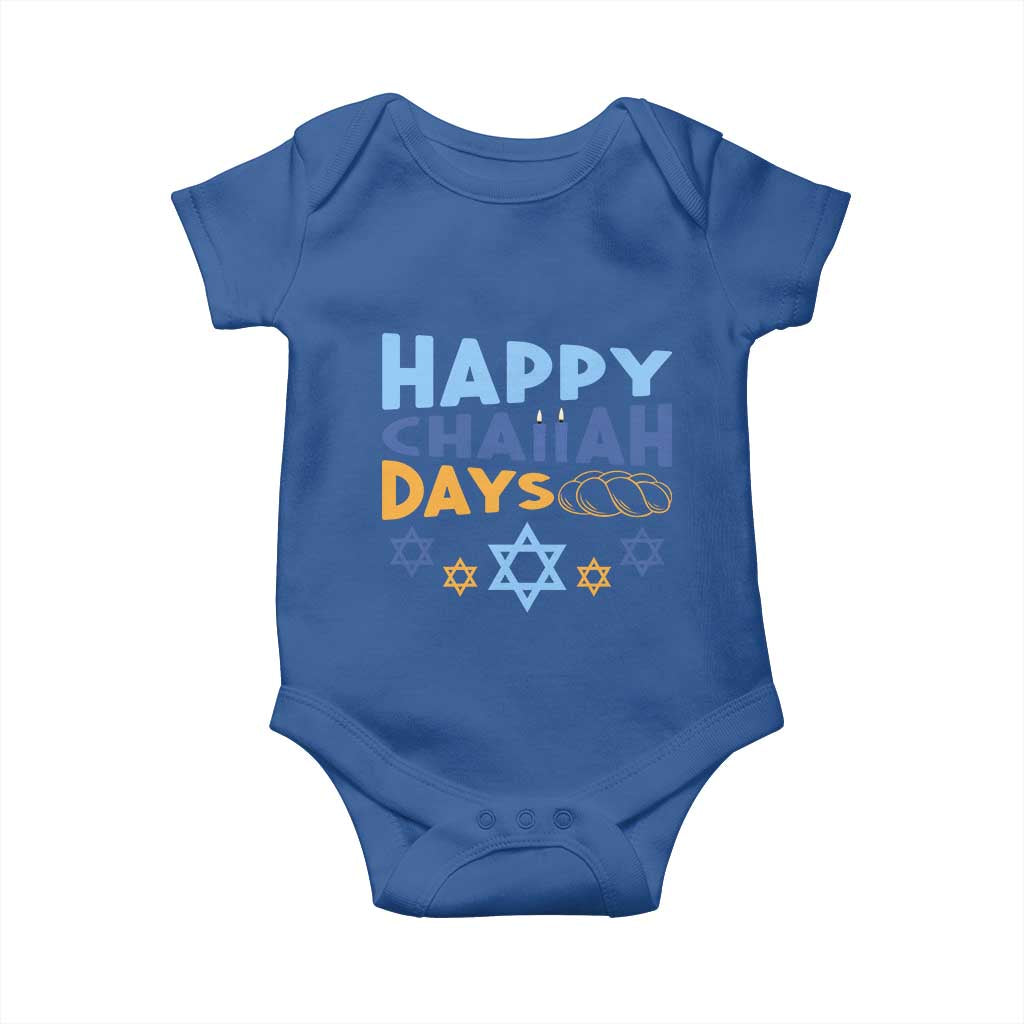 Happy Challah Days Baby Onesie Hanukkah Holiday Gift TS12 Royal Blue Print Your Wear