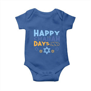 Happy Challah Days Baby Onesie Hanukkah Holiday Gift TS12 Royal Blue Print Your Wear