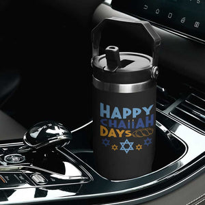 Happy Challah Days Flip Straw Tumbler Hanukkah Holiday Gift TS12 Print Your Wear
