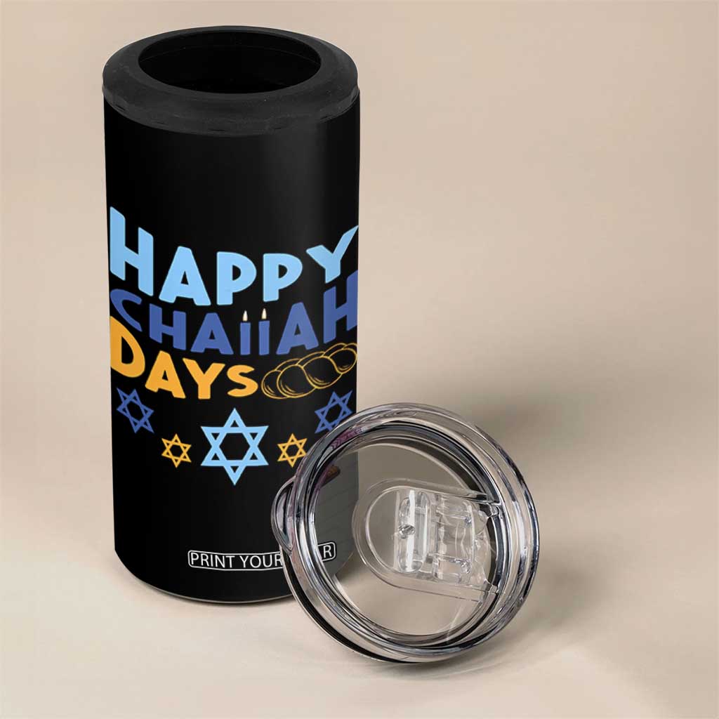 Happy Challah Days 4 in 1 Can Cooler Tumbler Hanukkah Holiday Gift TS12 Print Your Wear
