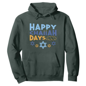 Happy Challah Days Hoodie Hanukkah Holiday Gift TS12 Dark Forest Green Print Your Wear