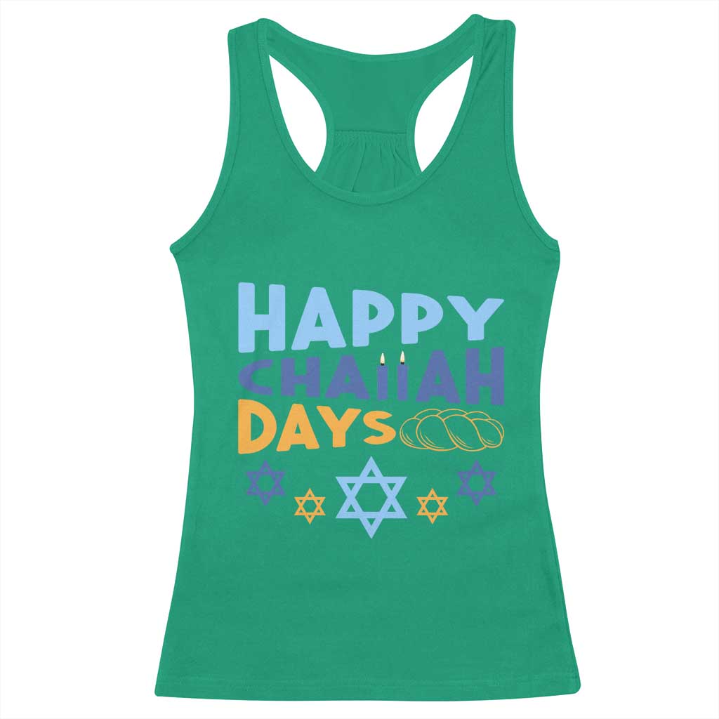 Happy Challah Days Racerback Tank Top Hanukkah Holiday Gift TS12 Irish Green Print Your Wear