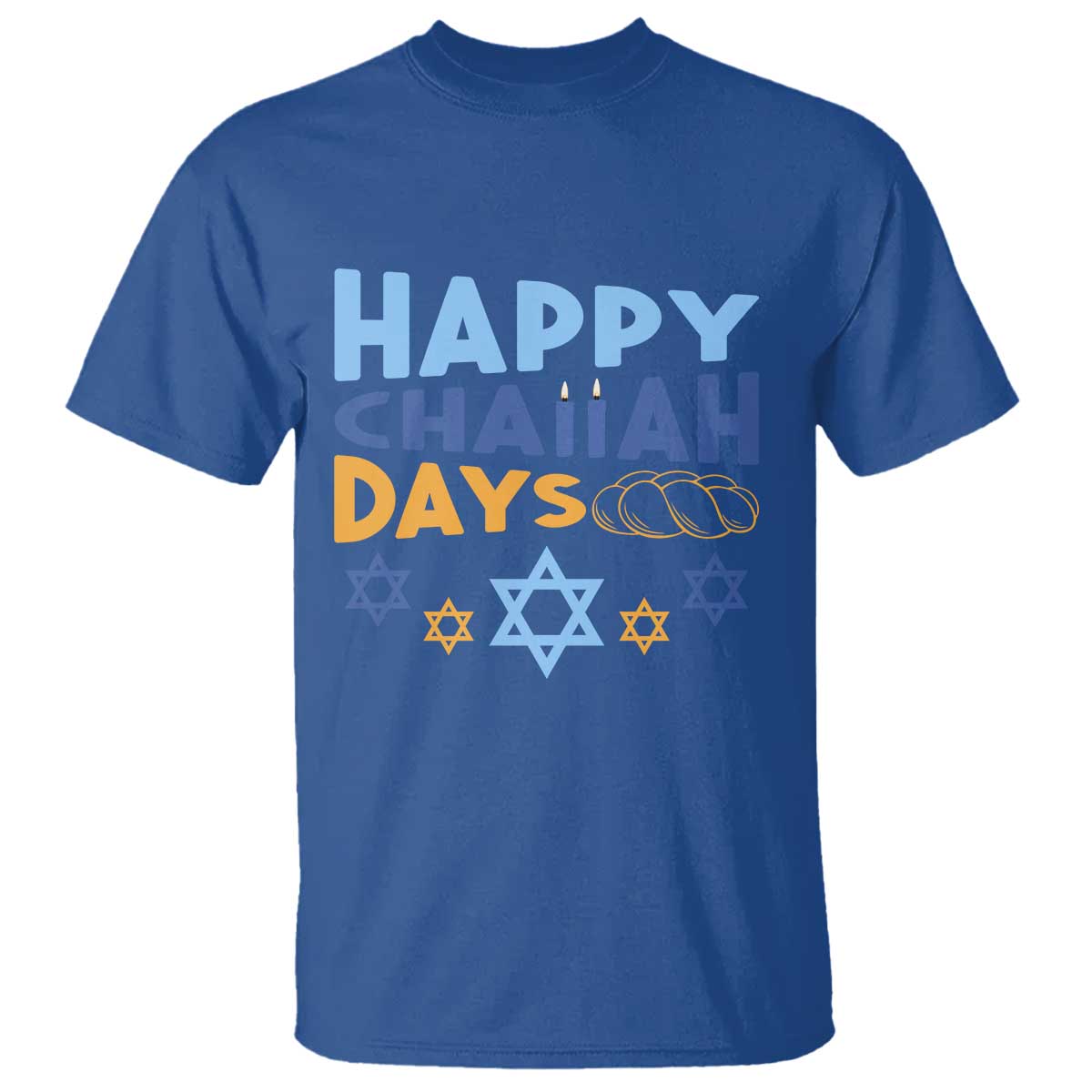 Happy Challah Days T Shirt Hanukkah Holiday Gift TS12 Royal Blue Print Your Wear