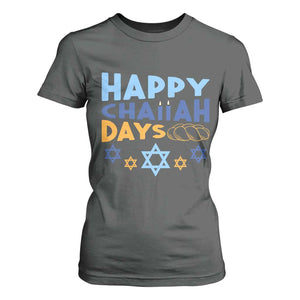 Happy Challah Days T Shirt For Women Hanukkah Holiday Gift TS12 Dark Heather Print Your Wear