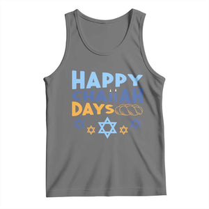 Happy Challah Days Tank Top Hanukkah Holiday Gift TS12 Black Heather Print Your Wear
