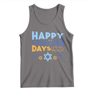 Happy Challah Days Tank Top Hanukkah Holiday Gift TS12 Deep Heather Print Your Wear