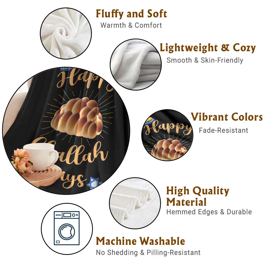 Funny Hanukkah Happy Challah Days Throw Blanket Jewish Gift TS12 Print Your Wear
