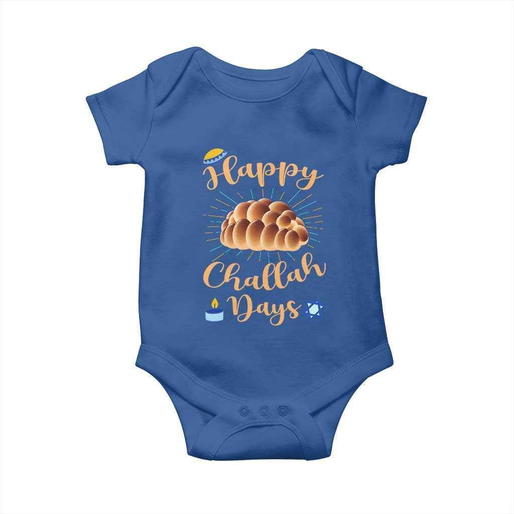 Funny Hanukkah Happy Challah Days Baby Onesie Jewish Gift TS12 Royal Blue Print Your Wear