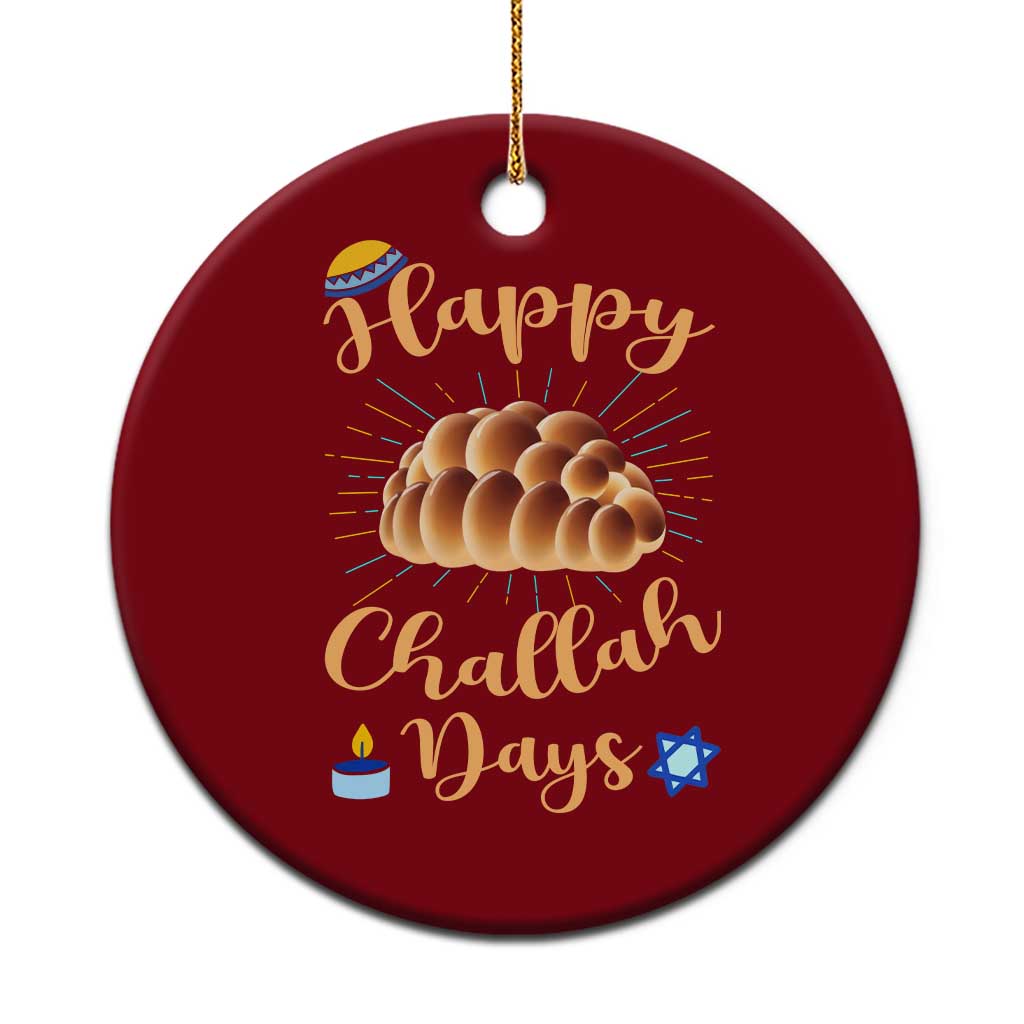 Funny Hanukkah Happy Challah Days Ceramic Ornament Jewish Gift TS12 1pc Red Print Your Wear