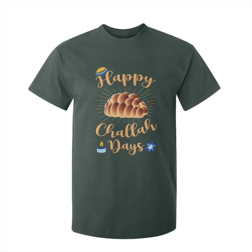 Funny Hanukkah Happy Challah Days T Shirt For Kid Jewish Gift TS12 Dark Forest Green Print Your Wear