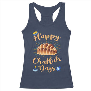 Funny Hanukkah Happy Challah Days Racerback Tank Top Jewish Gift TS12 Navy Print Your Wear