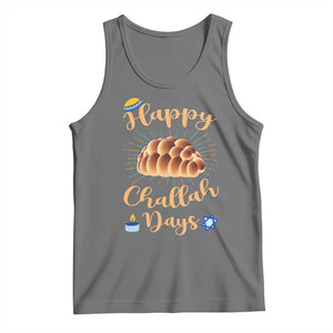 Funny Hanukkah Happy Challah Days Tank Top Jewish Gift TS12 Black Heather Print Your Wear