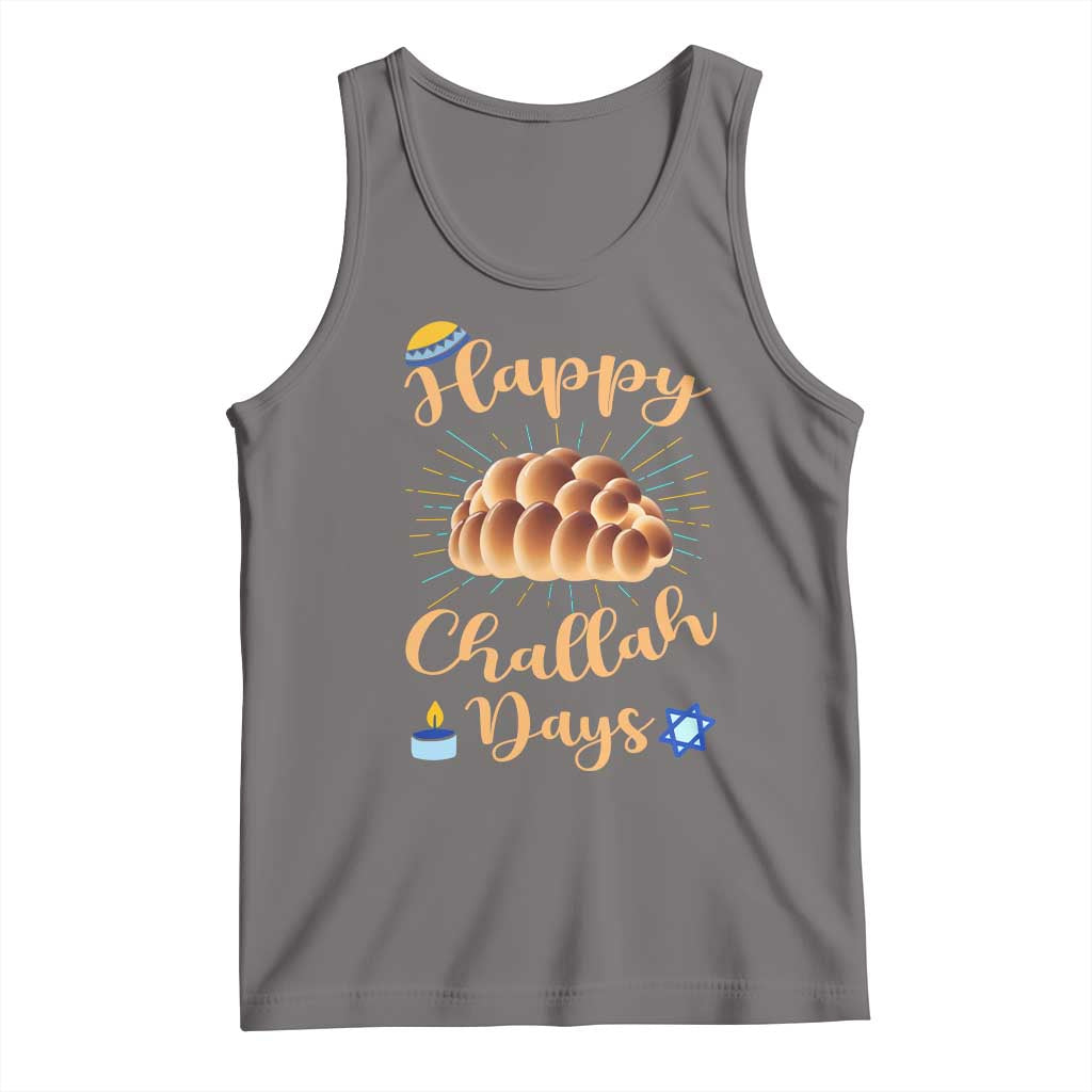Funny Hanukkah Happy Challah Days Tank Top Jewish Gift TS12 Deep Heather Print Your Wear