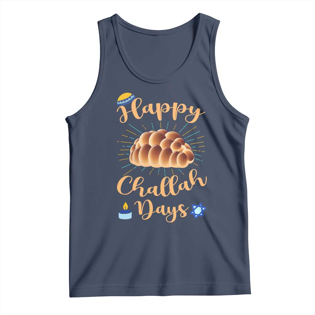 Funny Hanukkah Happy Challah Days Tank Top Jewish Gift TS12 Navy Print Your Wear