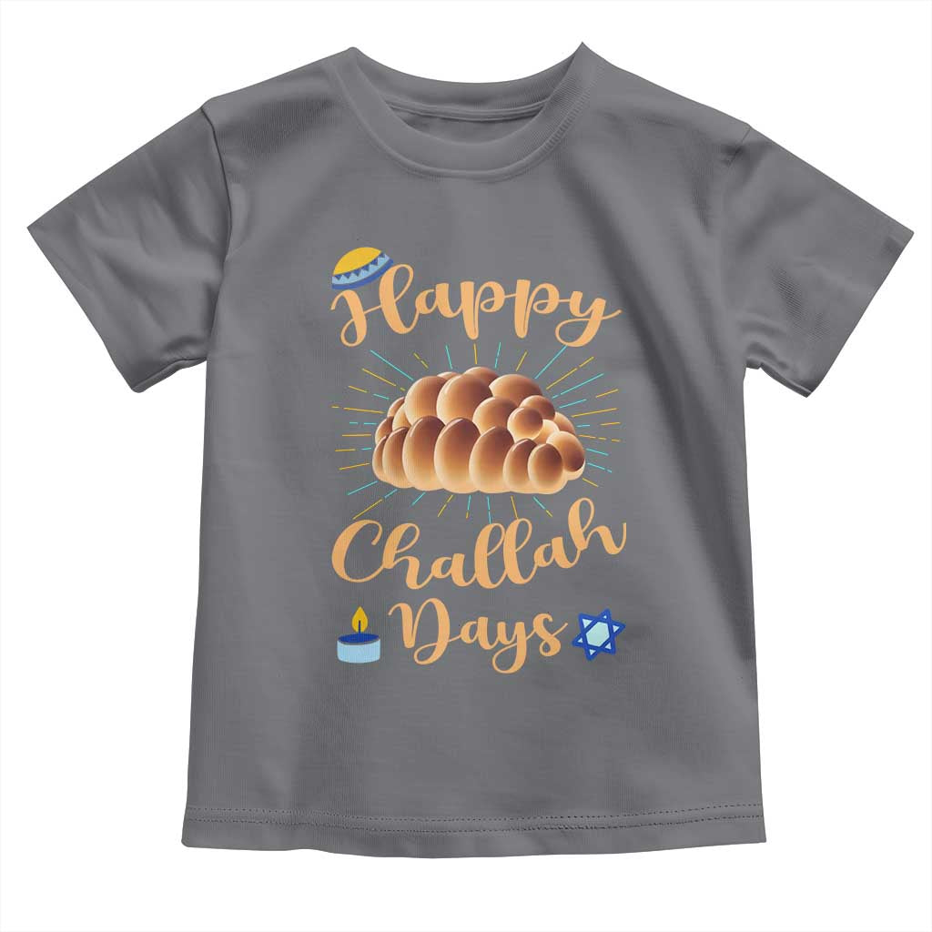 Funny Hanukkah Happy Challah Days Toddler T Shirt Jewish Gift TS12 Charcoal Print Your Wear