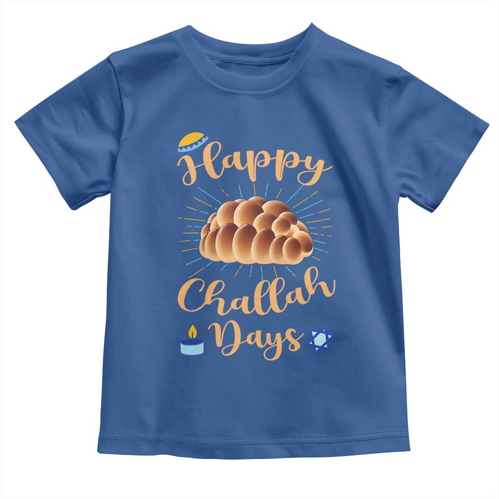Funny Hanukkah Happy Challah Days Toddler T Shirt Jewish Gift TS12 Royal Blue Print Your Wear