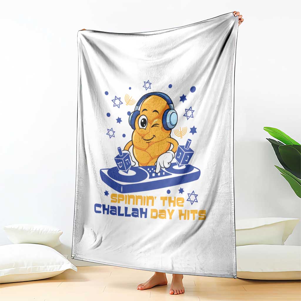 Hanukkah DJ Challah And Dreidel Throw Blanket Funny Jewish Gift TS12 Print Your Wear