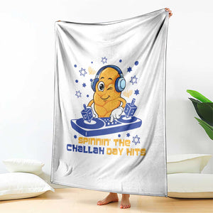 Hanukkah DJ Challah And Dreidel Throw Blanket Funny Jewish Gift TS12 Print Your Wear