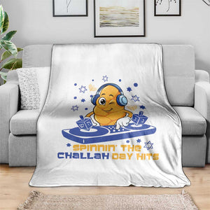 Hanukkah DJ Challah And Dreidel Throw Blanket Funny Jewish Gift TS12 Print Your Wear
