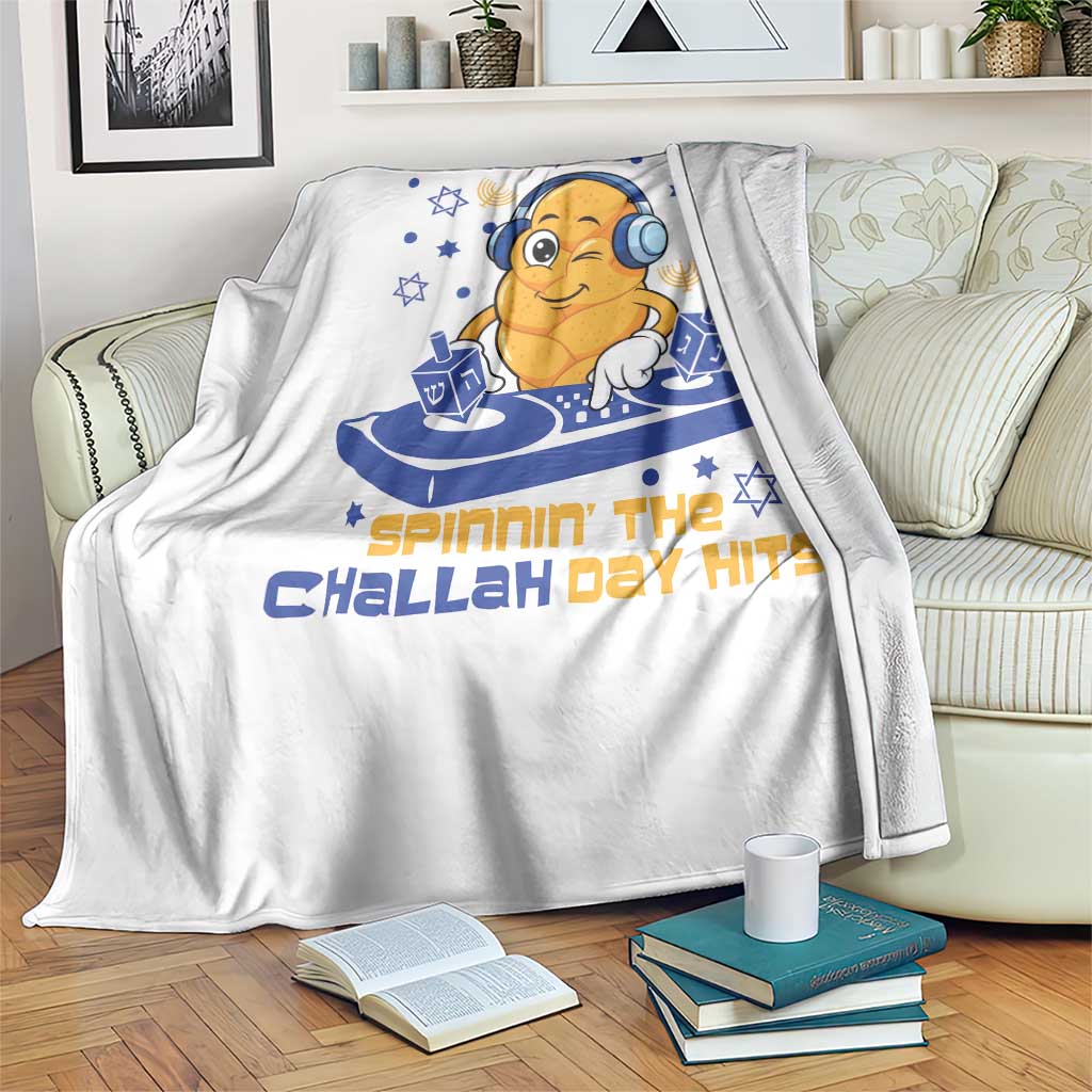 Hanukkah DJ Challah And Dreidel Throw Blanket Funny Jewish Gift TS12 Print Your Wear
