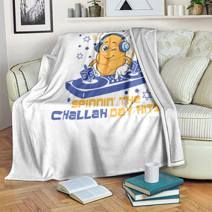 Hanukkah DJ Challah And Dreidel Throw Blanket Funny Jewish Gift TS12 Print Your Wear