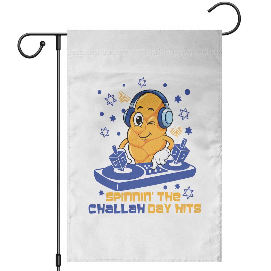 Hanukkah DJ Challah And Dreidel Garden Flag Funny Jewish Gift TS12 White Print Your Wear
