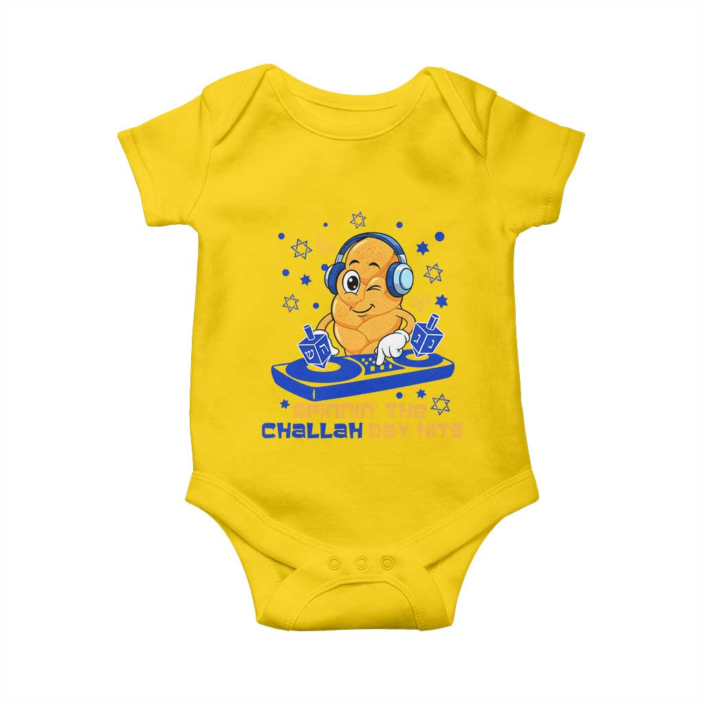 Hanukkah DJ Challah And Dreidel Baby Onesie Funny Jewish Gift TS12 Daisy Print Your Wear