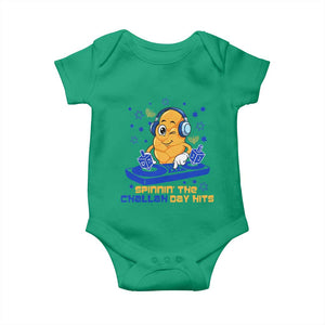 Hanukkah DJ Challah And Dreidel Baby Onesie Funny Jewish Gift TS12 Irish Green Print Your Wear