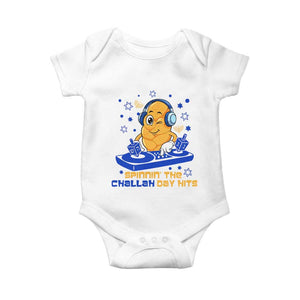 Hanukkah DJ Challah And Dreidel Baby Onesie Funny Jewish Gift TS12 White Print Your Wear