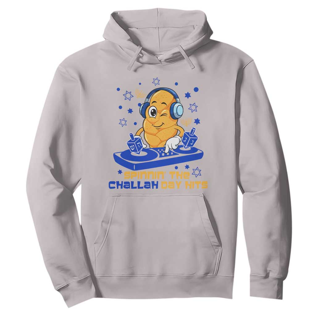 Hanukkah DJ Challah And Dreidel Hoodie Funny Jewish Gift TS12 Ice Gray Print Your Wear