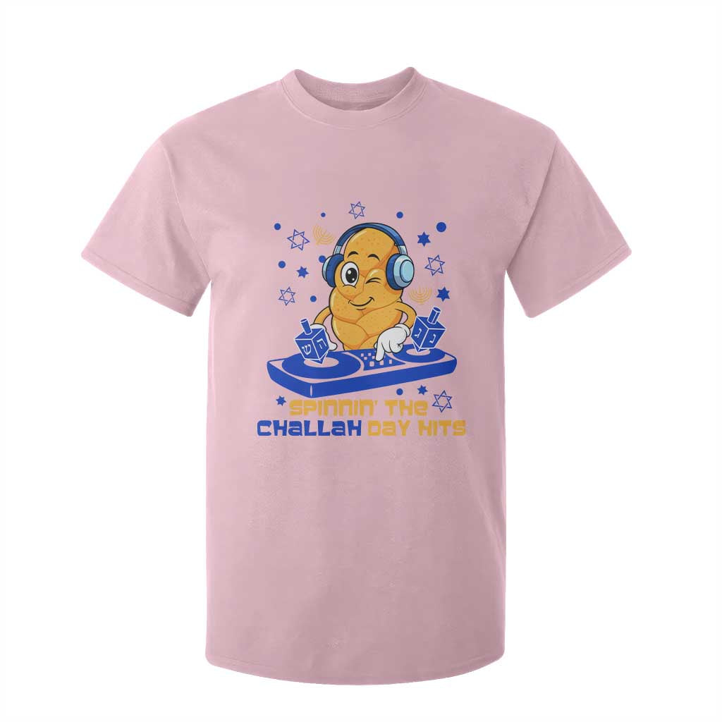 Hanukkah DJ Challah And Dreidel T Shirt For Kid Funny Jewish Gift TS12 Light Pink Print Your Wear