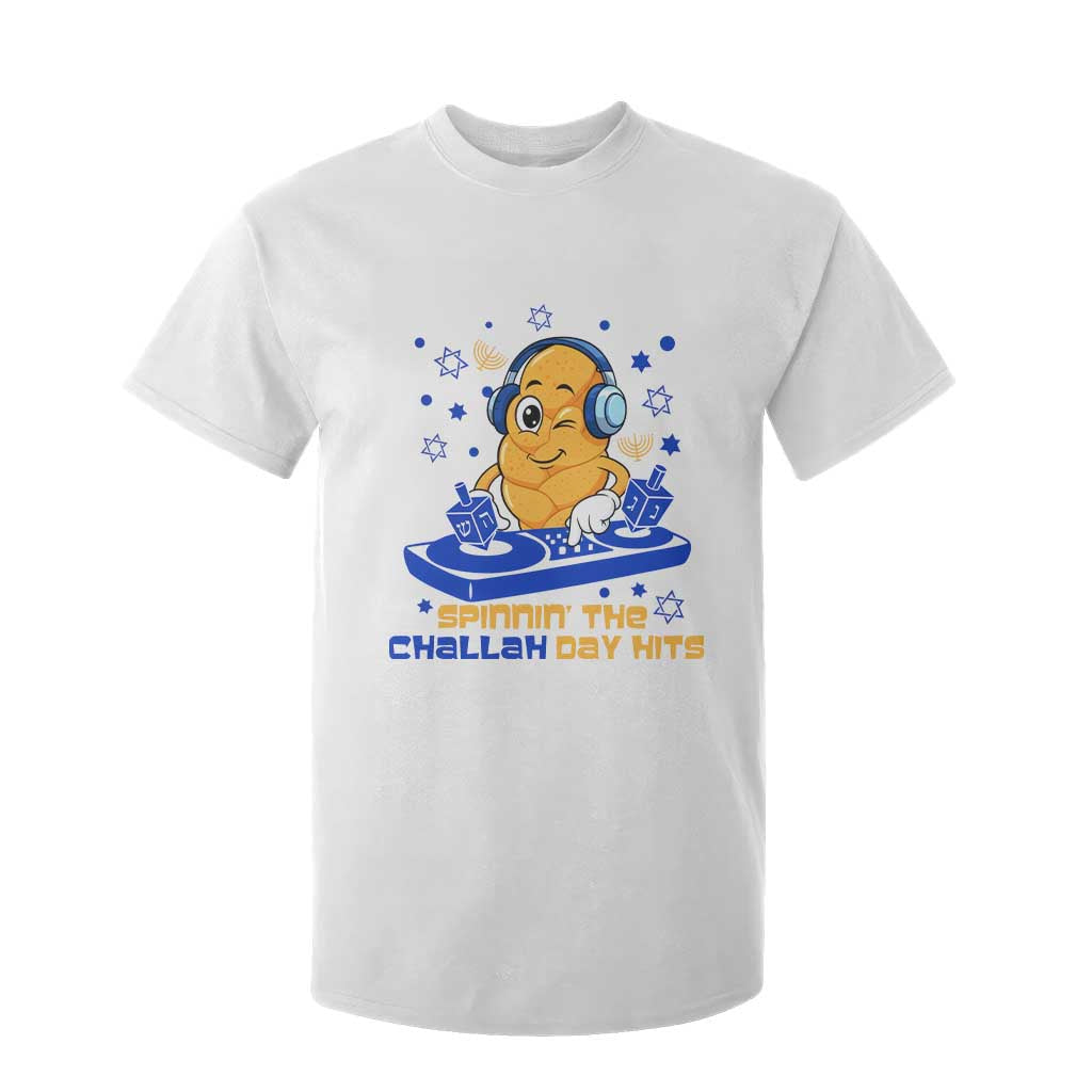 Hanukkah DJ Challah And Dreidel T Shirt For Kid Funny Jewish Gift TS12 White Print Your Wear