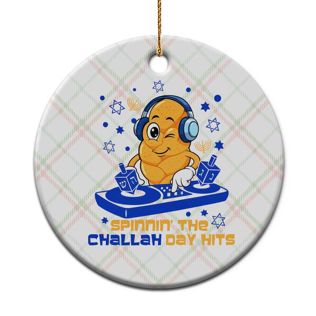 Hanukkah DJ Challah And Dreidel Ceramic Ornament Funny Jewish Gift TS12 1pc Christmas Plaid Print Your Wear