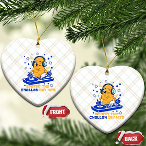 Hanukkah DJ Challah And Dreidel Ceramic Ornament Funny Jewish Gift TS12 Print Your Wear
