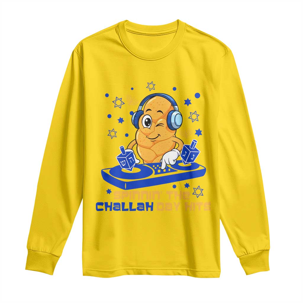 Hanukkah DJ Challah And Dreidel Long Sleeve Shirt Funny Jewish Gift TS12 Daisy Print Your Wear
