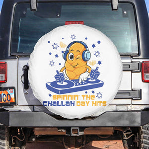 Hanukkah DJ Challah And Dreidel Spare Tire Cover Funny Jewish Gift - Print Your Wear