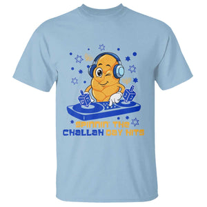 Hanukkah DJ Challah And Dreidel T Shirt Funny Jewish Gift TS12 Light Blue Print Your Wear