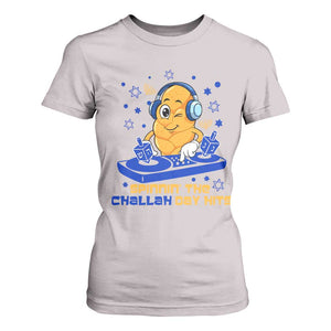 Hanukkah DJ Challah And Dreidel T Shirt For Women Funny Jewish Gift TS12 Ice Gray Print Your Wear