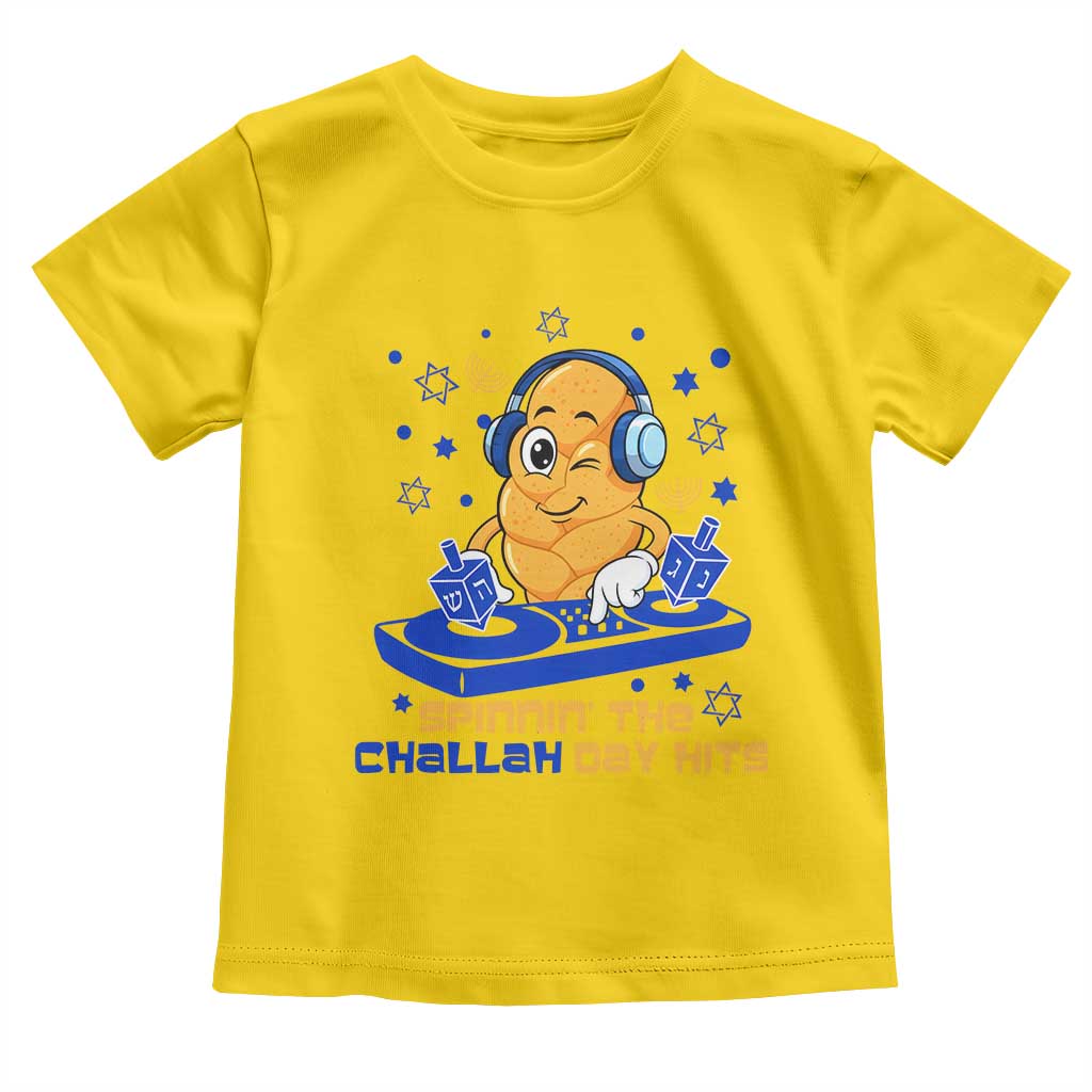 Hanukkah DJ Challah And Dreidel Toddler T Shirt Funny Jewish Gift TS12 Daisy Print Your Wear